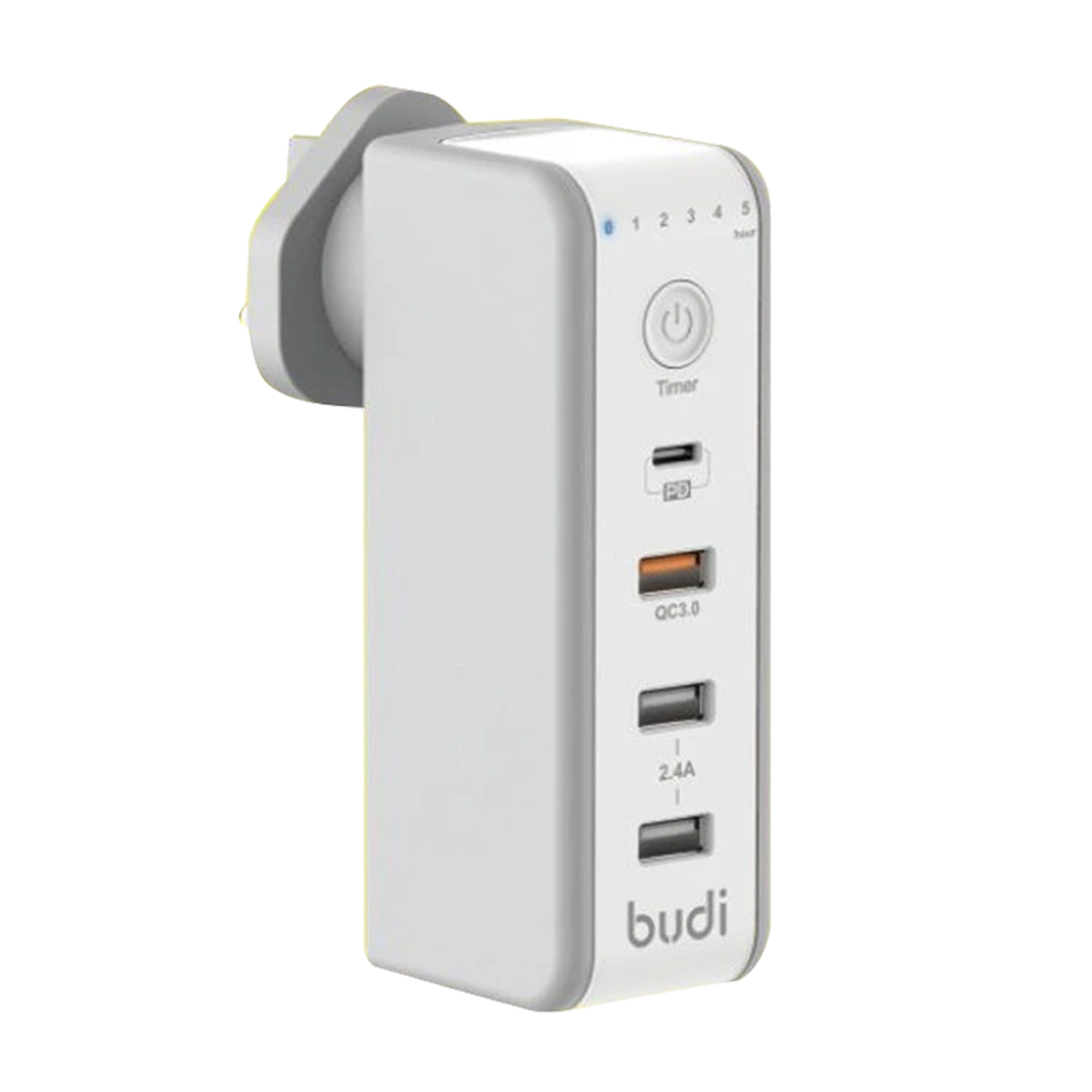 Budi Dual USB Type C And PD Home Timer Charger (301UT)